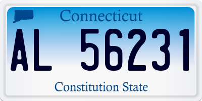 CT license plate AL56231