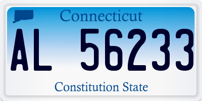 CT license plate AL56233