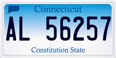 CT license plate AL56257