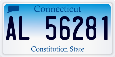 CT license plate AL56281