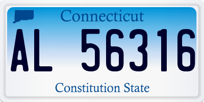CT license plate AL56316
