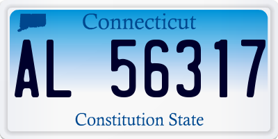 CT license plate AL56317