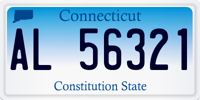 CT license plate AL56321