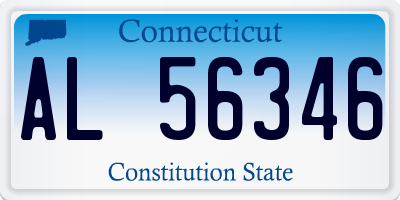 CT license plate AL56346