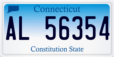 CT license plate AL56354