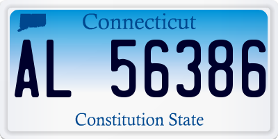 CT license plate AL56386