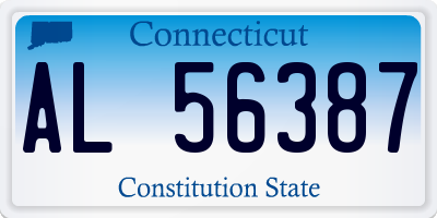 CT license plate AL56387