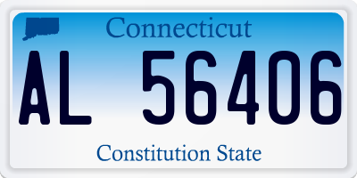 CT license plate AL56406