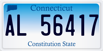 CT license plate AL56417