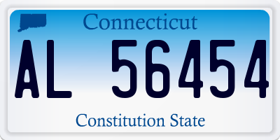 CT license plate AL56454