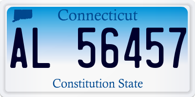 CT license plate AL56457