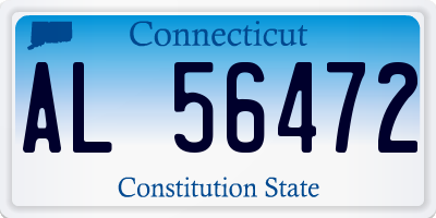 CT license plate AL56472