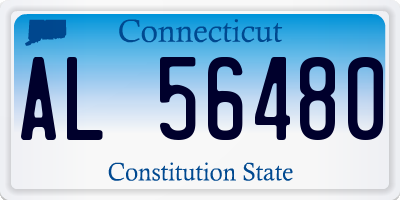 CT license plate AL56480