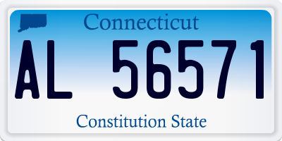 CT license plate AL56571