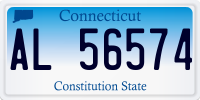 CT license plate AL56574