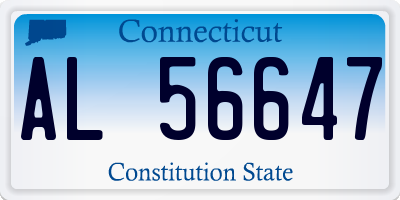 CT license plate AL56647