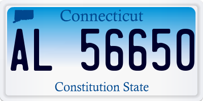 CT license plate AL56650