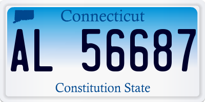 CT license plate AL56687