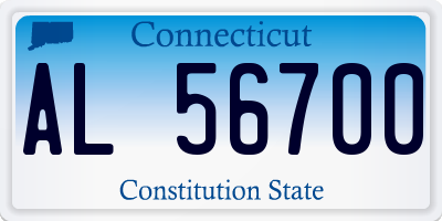 CT license plate AL56700