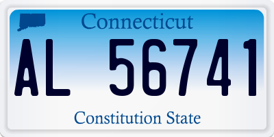 CT license plate AL56741