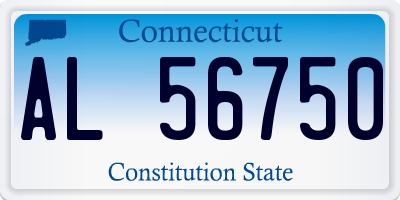 CT license plate AL56750