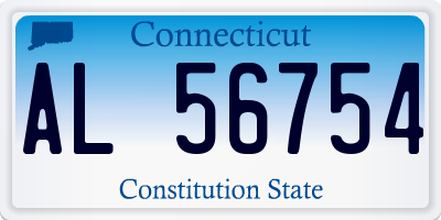 CT license plate AL56754