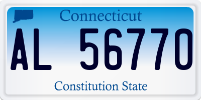 CT license plate AL56770
