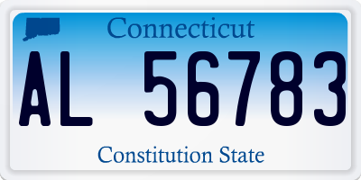 CT license plate AL56783