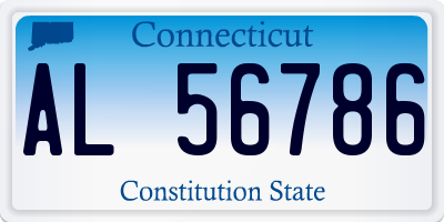 CT license plate AL56786