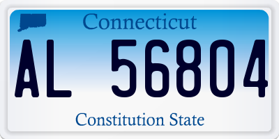 CT license plate AL56804