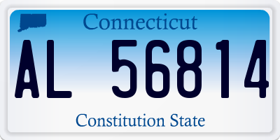 CT license plate AL56814