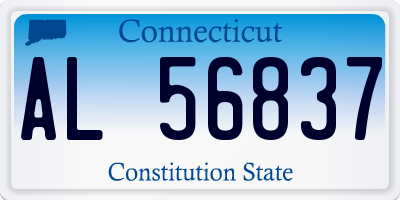 CT license plate AL56837