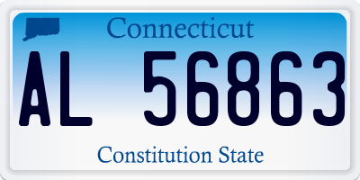 CT license plate AL56863