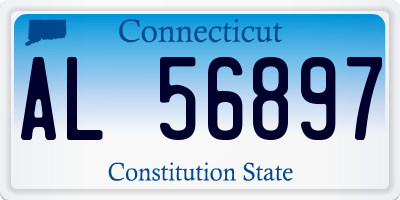 CT license plate AL56897