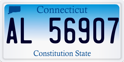 CT license plate AL56907