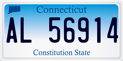 CT license plate AL56914