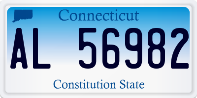 CT license plate AL56982