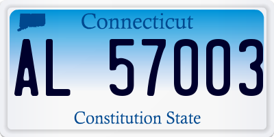 CT license plate AL57003