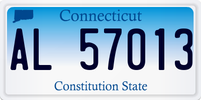 CT license plate AL57013