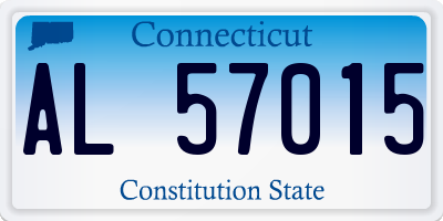 CT license plate AL57015