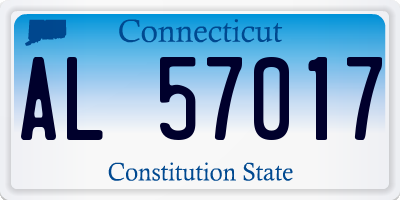 CT license plate AL57017