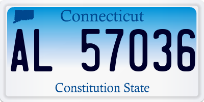 CT license plate AL57036