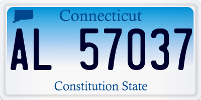 CT license plate AL57037