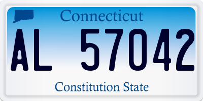 CT license plate AL57042
