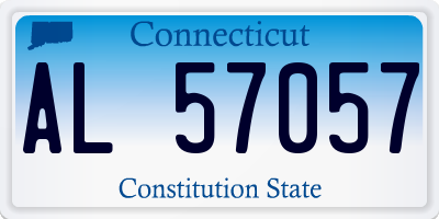 CT license plate AL57057
