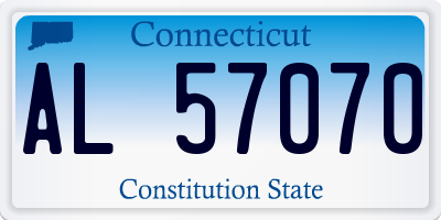 CT license plate AL57070