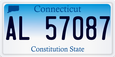 CT license plate AL57087