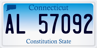 CT license plate AL57092