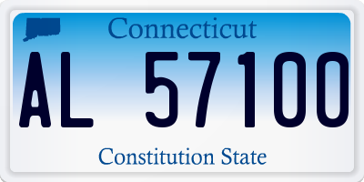 CT license plate AL57100
