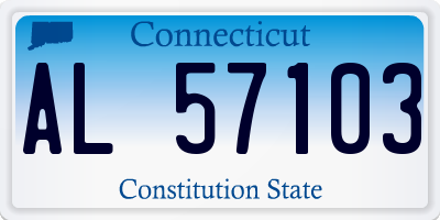 CT license plate AL57103
